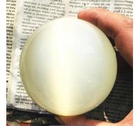 VEKETE Rara Esfera De Bola De Cristal De Ojo De Gato Blanco De Cuarzo Natural Decoración Del Hogar 60mm,6cm