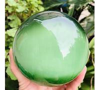 VEKETE Raro Cristal Natural Verde Ojo De Gato Bola De Cristal 40-100mm Decoración Del Hogar Coleccionista De Joyas,10cm
