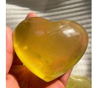VEKETE Topacio Natural Forma De Corazón Masaje Cuarzo Mineral Reiki Fabricación De Joyas Coleccionista,PC 1