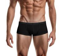 Vekewsap Calzoncillos tipo bóxer de baja altura para hombre, ligeros, transpirables, ropa interior monocolor, calzoncillos suaves y agradables, calzoncillos finos y frescos, calzoncillos bóxer finos