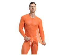 Vekewsap Camisetas musculares transparentes para hombre, camisetas de manga larga de malla, transpirables, deportivas, sexy, ropa interior erótica, camiseta de malla, camiseta de entrenamiento