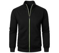 Vekewsap Chaqueta de entretiempo jacquard para hombre, chaqueta de bombero, chaqueta deportiva, chaqueta de piloto, chaqueta de piloto, chaqueta monocolor, cuello alto, chaqueta de entrenamiento