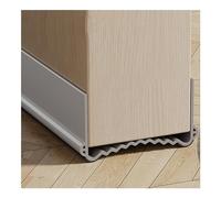 Veki 100cm Burlete Puerta Entrada, Reutilizable Burlete Bajo Puerta Autoadhesivo, Ajustable Tira de Sellado para Antipolvo, Aislamiento Acústico, Viento, Agua e Insectos (Anchura 5,5-8 cm, Gris)
