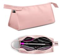 Veki Bolsa de Almacenamiento Compatible con Dyson Airwrap Styler y Dyson Supersonic, Funda de Viaje para Secador de Pelo Dyson y Shark, Bolsa Protectora de Viaje de Rizador de Pelo (Rosa, Triángulo)