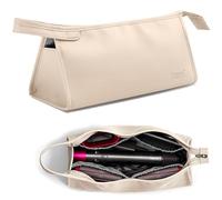 Veki Bolsa de Almacenamiento Compatible con Dyson Airwrap Styler y Dyson Supersonic, Funda de Viaje para Secador de Pelo Dyson y Shark, Bolsa Protectora de Viaje de Rizador de Pelo (Beige, Triángulo)