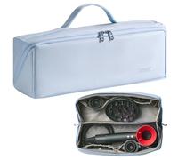 Veki Bolsa de Viaje Portátil para Secador de Pelo, Bolsa de Almacenamiento Compatible con Dyson Airwrap Styler, Dyson Supersonic y Shark, Funda Transporte para Secador de Pelo y Accesorios (Azul)