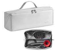 Veki Bolsa de Viaje Portátil para Secador de Pelo, Bolsa de Almacenamiento Compatible con Dyson Airwrap Styler, Dyson Supersonic y Shark, Funda Transporte para Secador de Pelo y Accesorios (Gris)