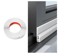 Veki Burlete Ventana Corredera Autoadhesiva, Tira de Sellado para Ventana Antipolvo, Cinta de Sellado de Ventanas Impermeable, Junta de Ventanas TPE para Anti Frío, Aislante, Ruido (Blanco, 2m)