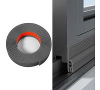 Veki Burlete Ventana Corredera Autoadhesiva, Tira de Sellado para Ventana Antipolvo, Cinta de Sellado de Ventanas Impermeable, Junta de Ventanas TPE para Anti Frío, Aislante, Ruido (Gris, 2m)