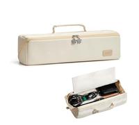 Veki Funda Protectora Impermeable para Dyson Airstrai/Airwrap, Bolsa Organizadora Compatible Shark FlexStyle, GHD Plancha Pelo y Laifen Secador de Pelo Accesorios (Blanco roto, 40×10×10 cm)