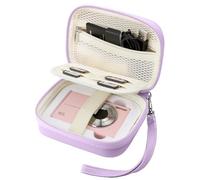 Veki Fundas Rígidas para Cámara Digital, Compatible con Kodak PIXPRO, Bolsa Protectora Antigolpes e Impermeable con Compartimento para Tarjetas SD, para Sony Cybershot, VAHOIALD (Morado)