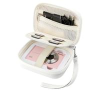 Veki Fundas Rígidas para Cámara Digital, Compatible con Kodak PIXPRO, Bolsa Protectora Antigolpes e Impermeable con Compartimento para Tarjetas SD, para Sony Cybershot, VAHOIALD (Blanco)