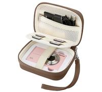 Veki Fundas Rígidas para Cámara Digital, Compatible con Kodak PIXPRO FZ45/FZ55/C1, Bolsa Protectora e Impermeable con Compartimento para Tarjetas SD, para Sony Cybershot, IXNAIQY/EJXHKNF(Marrón)