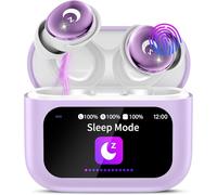 VEKJ Auriculares Inalámbricos, HiFi Estéreo, 48H Mini Auriculare para Dormir, Púrpura de UVA