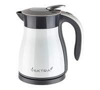 Vektra VEK-1201W Hervidor de Agua, Acero Inoxidable, Blanco