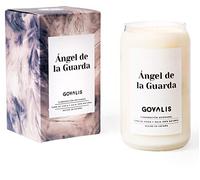 Vela Aromática Ángel de la Guarda | Cera de Soja 100% Natural | 70-90 horas, Vela Perfumada Grande en Vaso, Flor de loto, Regalos Originales para Mujer, Protección Hogar, Decoración, Yoga, Baño