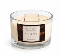 Vela Aromática OUD № 1 - Vela Perfumada OUD № 1 - Cera de Oliva Natural - 40+ Horas - Aroma Premium - Hecho en España (Grande)