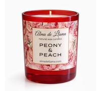Vela Aromática PEONÍA Y MELOCOTÓN - Vela Perfumada PEONY & PEACH- Hecho en España - Cera de Oliva Natural - 40+ Horas - Aroma Premium (1, PEONÍA Y MELOCOTÓN)