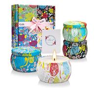 Vela Aromática Perfumadas de Regalos para Mama,4 Piezas Juegos de Velas Cera de Soja 100% Natural,Regalo de Mujeres Día de la Madre,Cumpleaños,Aniversario,San Valentín,Navidad,Boda
