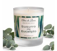 Vela Aromática Susuro de Eucalipto - Vela Perfumada Eucalipto - Hecho en España - Cera de Oliva Natural - 40 Horas - Aroma Premium (Estándar, 1 mecha)