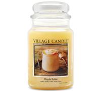 Vela Aromática Village Candle Jar Grande Maple Butter, 21.25 oz, Color Amarillo, Ideal para Decoración y Regalos.