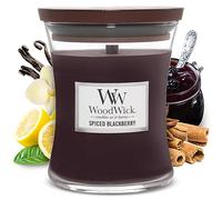 Vela aromática WoodWick Spiced Blackberry con mecha de madera 275 g