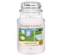 Vela aromática Yankee Candle | Clean Cotton vela en tarro grande | Velas de larga duración: hasta 150 h | Regalos perfectos para mujeres