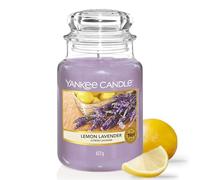 Vela aromática Yankee Candle | Lemon Lavender vela en tarro grande | Velas de larga duración: hasta 150 h | Regalos perfectos para mujeres