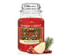 Vela aromática Yankee Candle | Red Apple Wreath vela en tarro grande | Velas de larga duración: hasta 150 h | Regalos perfectos para mujeres