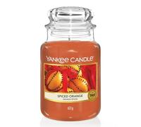 Yankee Candle Spiced Orange Vela Aromática en Frasco Grande, Naranja, 623 g