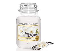 Yankee Candle 1507743E - 623 g Vainilla Vela en jarra grande color blanco, 10.1x9.8x14.7 cm