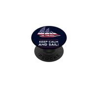 Vela Bandera Americana Estados Unidos América Patriota Regata PopSockets PopGrip Adhesivo