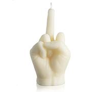 Vela blanca el pájaro juramento dedo medio | cera de soja | 9cm divertido decoración del hogar regalo £9,99