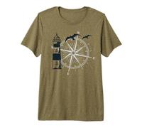 Vela Brújula Rosa de los Vientos Faro Camiseta Premium