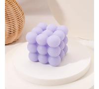 Vela Burbuja | Velas artesanales naturales y perfumadas | Velas 100% Veganas | Velas decorativas sostenibles elaboradas con cera de soja natural | decoración bohemia | 6 x 6 x 6 cm (1pc, púrpura)