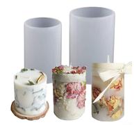 Vela cilíndrica tridimensional para el molde para los oficios a base de cera, composición no tóxica e inodoro del silicón