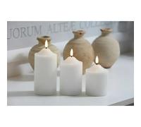 Vela con LED Vera (Ø x Al: 7,5 x 12 cm, Blanco, Cera natural)