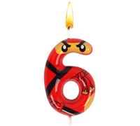 Vela Cumpleaños Ninja, Vela Número 6 Ninja, Velas Dibujos Animados 3D, Decoración de Pasteles, Cake Topper, Decoración Cumpleaños, Niños, Fiestas Infantiles, Fiestas Temáticas, Aniversarios