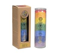 Vela de 7 chakras con aceites esenciales.