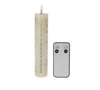Vela de adviento LED con Control Remoto y Llama Blanca cálida Ø5x25cm