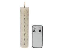Vela de adviento LED con Control Remoto y Llama Blanca cálida Ø5x25cm