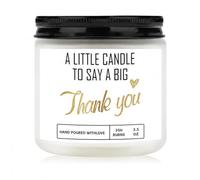 Vela de agradecimiento de 3.5 onzas, regalos de agradecimiento, vela perfumada de lavanda, regalos de agradecimiento para mujeres, profesores, compañeros de trabajo, amigos, enfermeras, jefes, Navidad