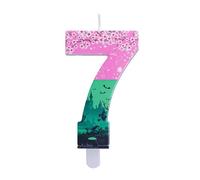 Vela de Bruja, Rosa y Verde Velas Cumpleaños Numeros Decoración Fiesta de Brujas Adorno para Tarta con Números para Fiestas Temáticas Halloween Baby Shower Suministros (7)