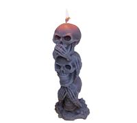 Vela De Calavera De Halloween,Vela De Esqueleto De Halloween - No escuches el mal No veas el mal hables ninguna vela malvada - Velas de decoración de, velas temáticas decorativas para
