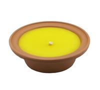 Vela de citronela grande de terracota con citronela - Elegancia y protección contra insectos en una