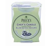 Vela de cocinero en tarro de cristal antiolores para baño, pachulí y geranio aroma floral 30 horas