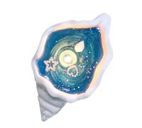 Vela De Concha Marina: Mezcla Botánica Vertida Artesanalmente, Diseño De Recipiente De Concha Con Tema Oceánico, Función De Iluminación Extendida De Fusión Lenta, Para El Hogar Con Esencia Leño