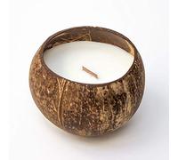 Vela de cuenco de coco - aroma de coco tostado, cera de soja, vertida a mano, 100% biodegradable