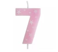 Vela de cumpleaños colorida con el número del día, 6 cm - 8