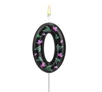 Vela de Cumpleaños Malvada, Vela Cumpleaños con Número de Bruja Rosa y Verde Adorno para Tarta para Decoración Fiesta Brujas Mágicas Malvadas Dibujos Animados (Número 0)